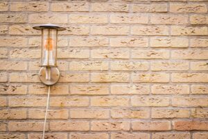 tankless water heater mounted on wall in modern home
