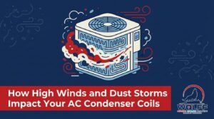 How High Winds and Dust Storms Impact Your AC Condenser Coils — featured image