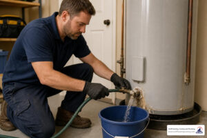 how often should you flush your water heater in a hard water area like albuquerque