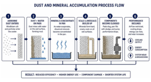 Dust and mineral accumulation process flow